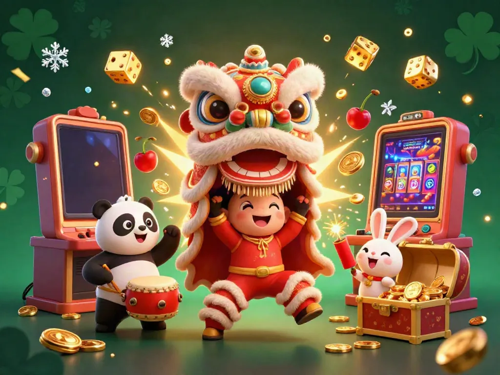 Experience the thrilling 8kbet casino atmosphere with festive characters, bursting jackpots, and dynamic gaming elements.