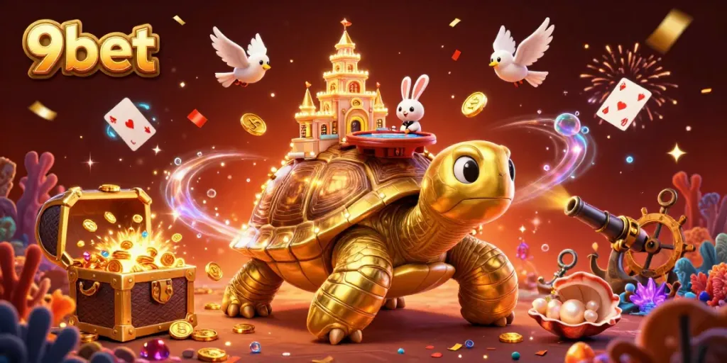 Experience thrilling bets at 9bet with a vibrant scene showcasing gaming elements and excitement.