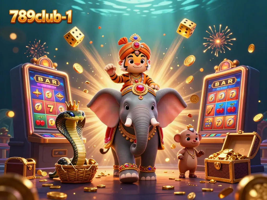 Experience the thrill of winning big with 789club-1 in this vibrant 3D casino scene.