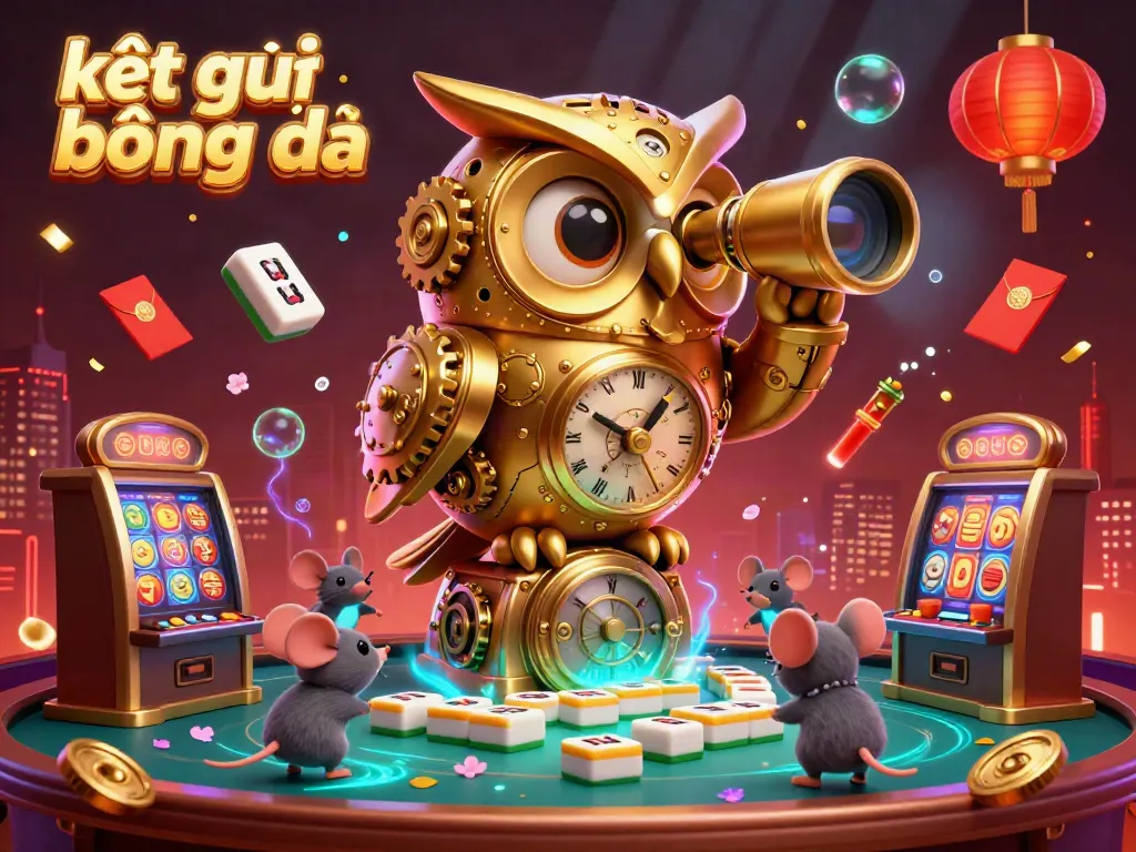 Experience the thrilling cược kết quả bóng đá with our dynamic illustration, featuring whimsical characters and casino elements.