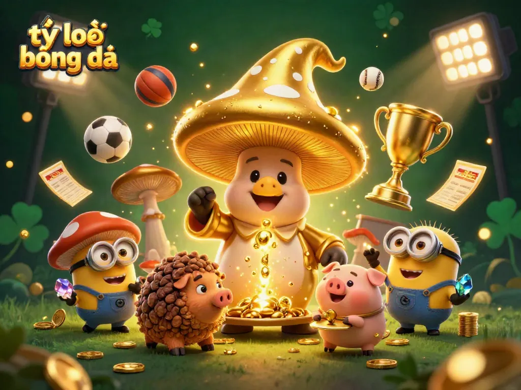 Engage in tỷ lệ bóng đá betting action with a vibrant 3D illustration featuring magical characters and sporting elements.