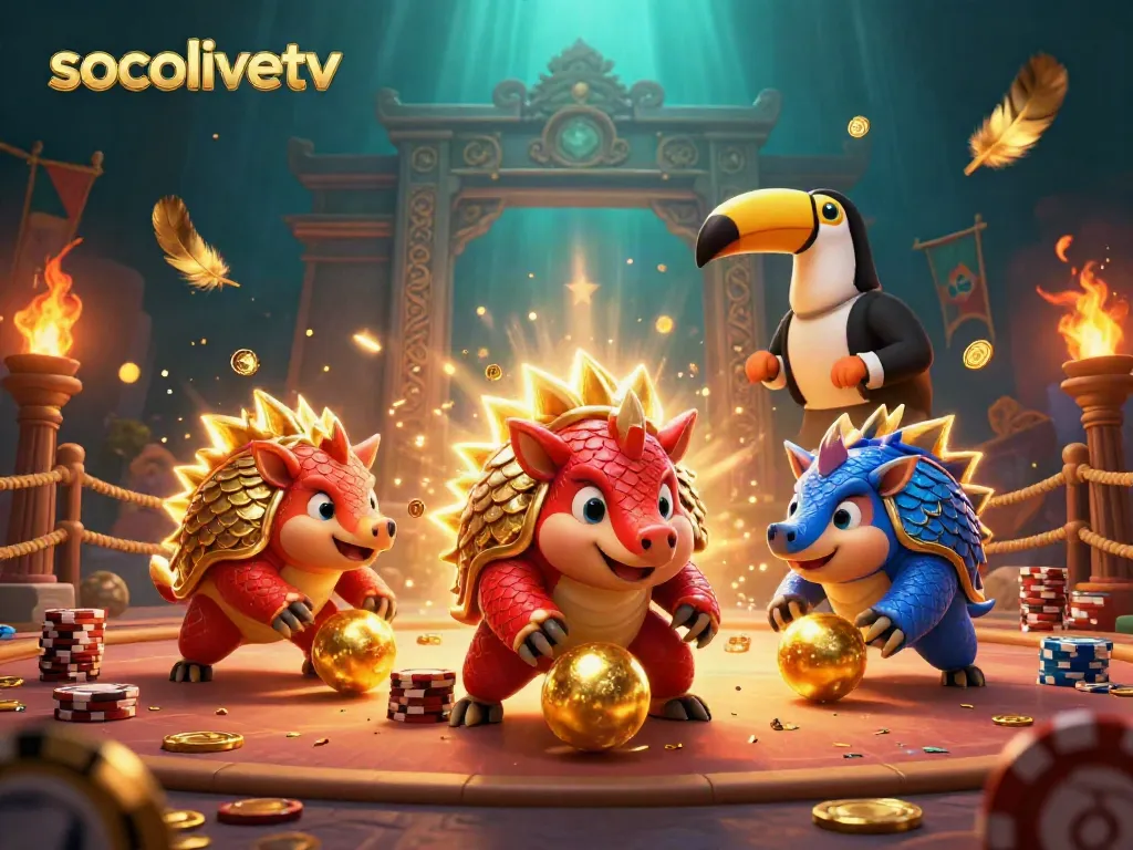 Engage with pristine soccer action on socolivetv, featuring exciting pangolin characters surfing through poker chips.