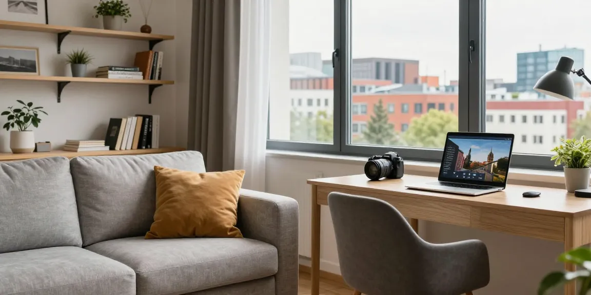 Gemütliches Monteurzimmer mieten in Hannover mit modernen Annehmlichkeiten und Blick auf die Stadt.
