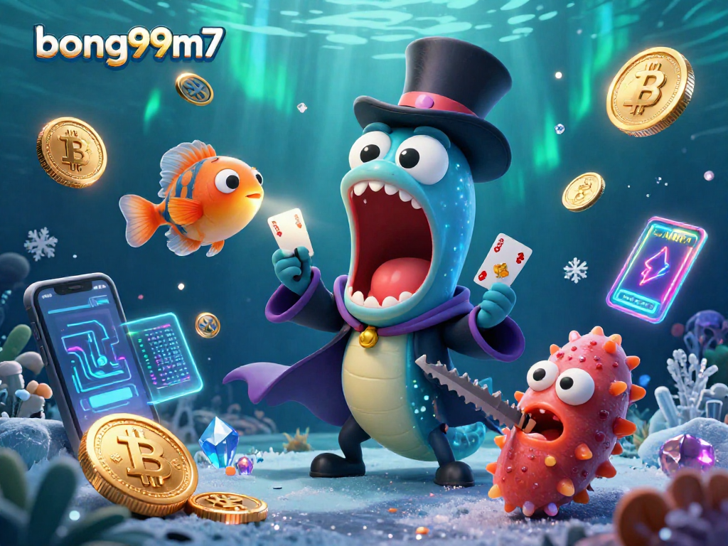 Engage with bong99m7's unique crypto-themed casino magic performance featuring iconic sea creatures.