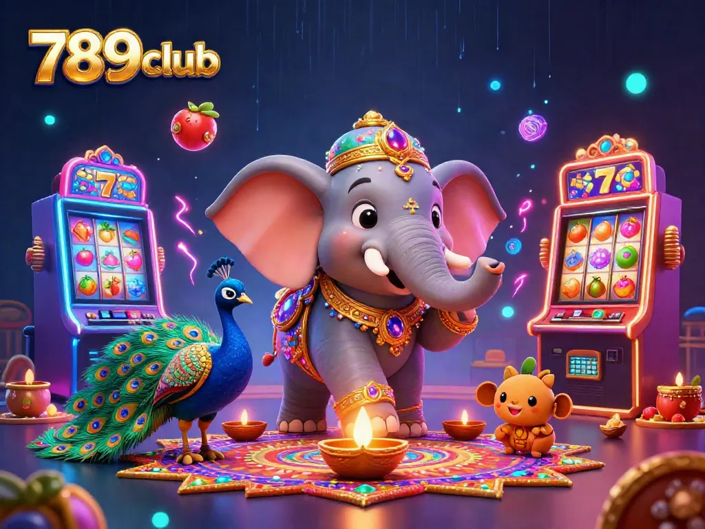 Play slot games with 789club's dynamic 3D illustration featuring colorful animations and engaging characters.