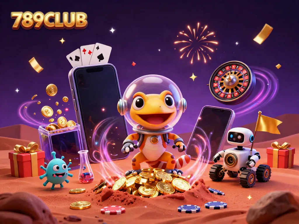 Experience the excitement of casino gaming with 789CLUB as a Martian gecko discovers a golden casino on Mars.