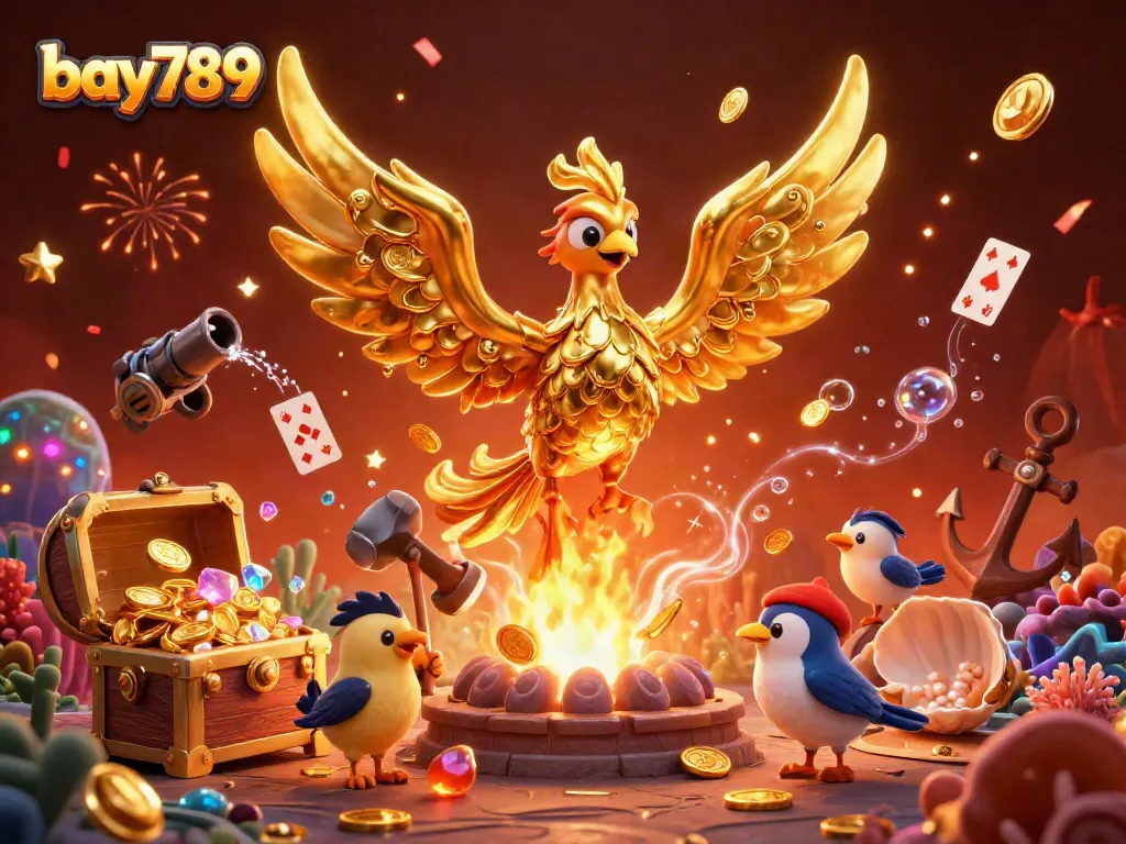 Experience the thrill of bay789 with a dynamic casino illustration showcasing excitement and fortune.