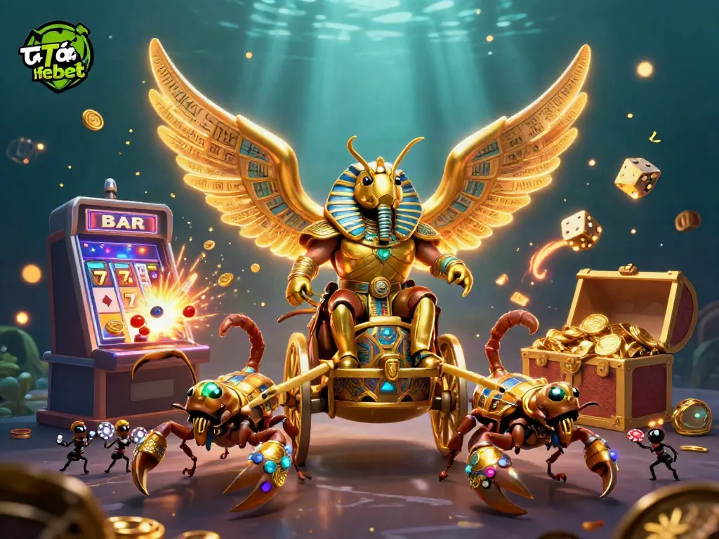 Experience winning gameplay with Tải febet, featuring rich illustrations of 3D casino elements.