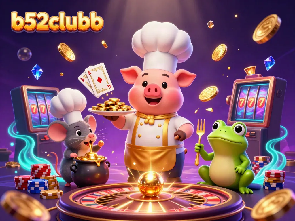 Experience the thrill of winning at b52clubb with a vibrant casino scene showcasing luxury elements.