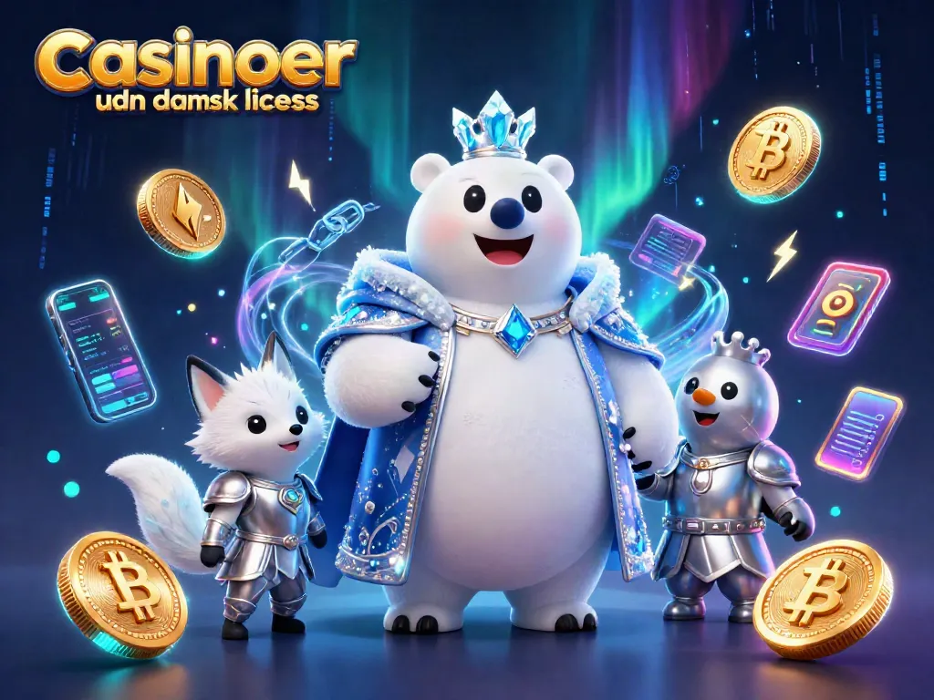 Play at casinoer uden dansk licens with the ice king polar bear and snow fox in a vibrant, detailed 3D scene.