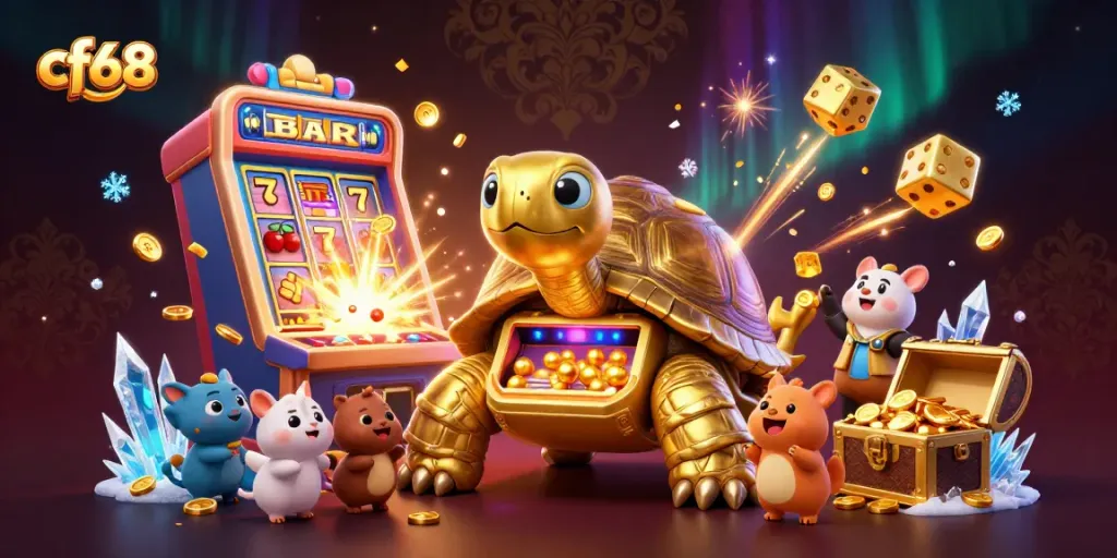 Experience the thrilling action at cf68 with a vibrant casino scene featuring dynamic games and a joyful atmosphere.