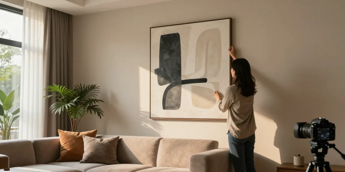 Moderne Wandbilder verschönern das Wohnzimmer mit stilvollen Akzenten und harmonischen Farben.
