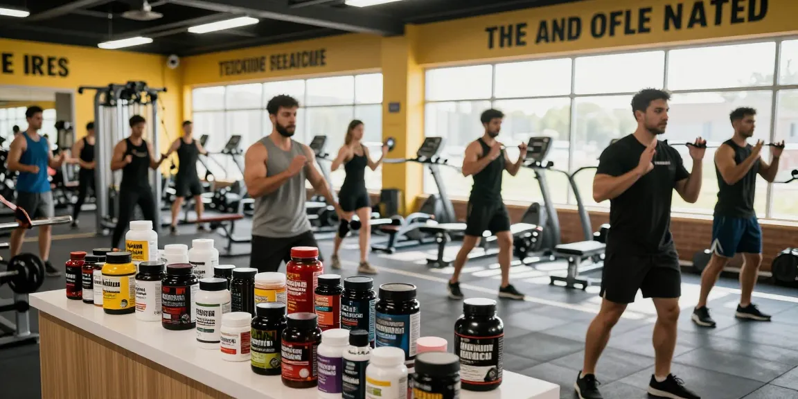Erfolgreiche Athleten im Selliza Shop während des Krafttrainings mit Anabolika.